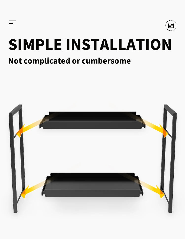 2 Tier storage rack, cosmetics rack, bathroom vanity organiser, Multiple Use