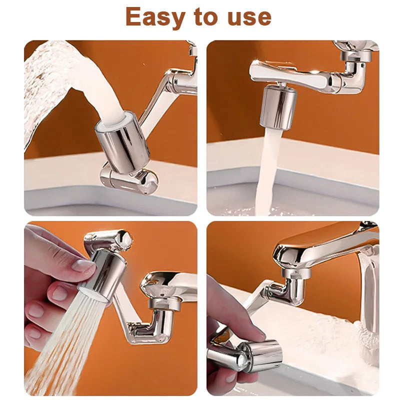 1080° Swivel Stainless Steel Faucet Extender – Dual-Mode Water Tap Sprayer & Universal Aerator