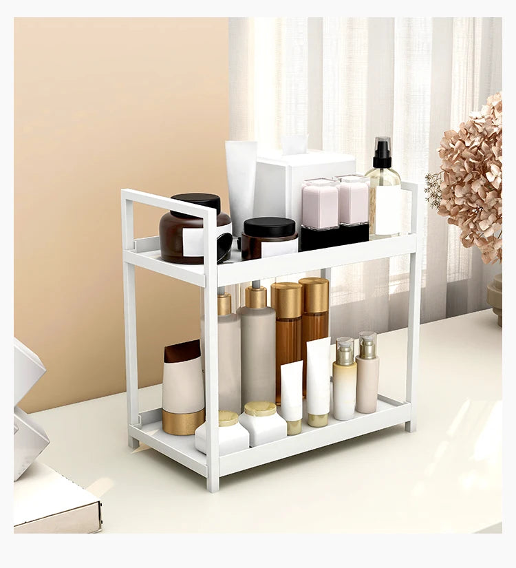 2 Tier storage rack, cosmetics rack, bathroom vanity organiser, Multiple Use