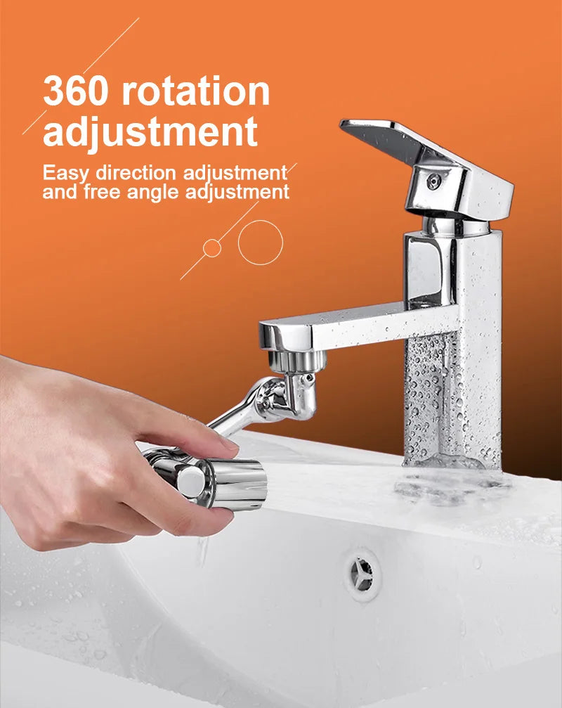 1080° Swivel Stainless Steel Faucet Extender – Dual-Mode Water Tap Sprayer & Universal Aerator