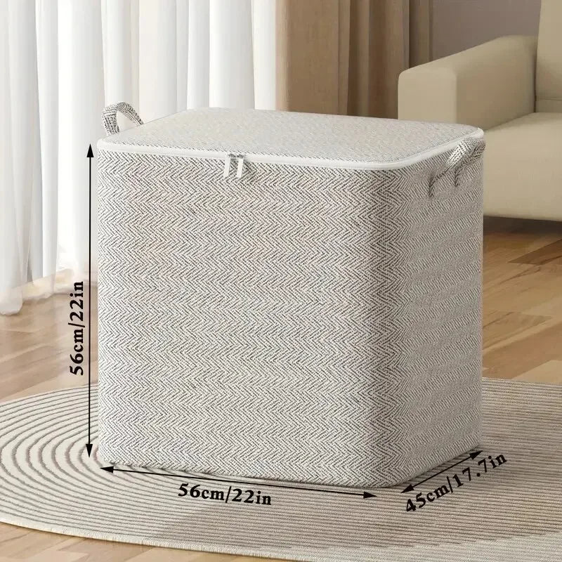 Large Capacity Storage Bag Wardrobe Organisers, Foldable Cube Storage Organiser For Large Size Quilts, Clothing Storage, etc