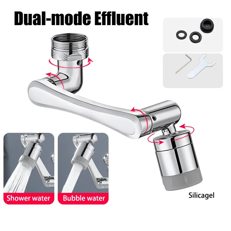 1080° Swivel Stainless Steel Faucet Extender – Dual-Mode Water Tap Sprayer & Universal Aerator