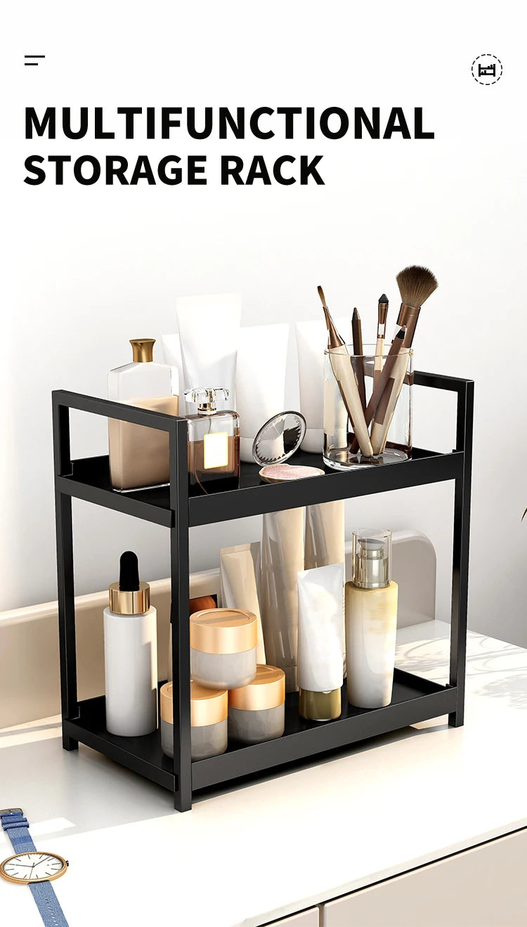 2 Tier storage rack, cosmetics rack, bathroom vanity organiser, Multiple Use