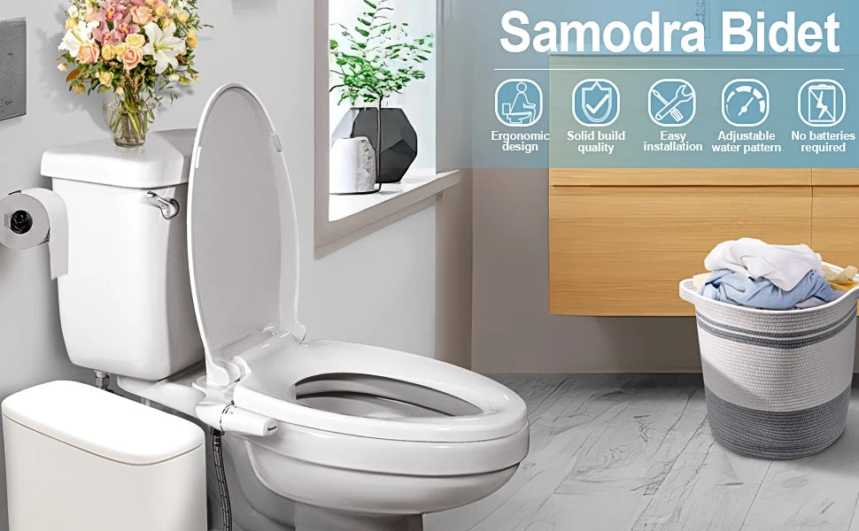 Ultra-Slim Bidet Attachment for Toilet